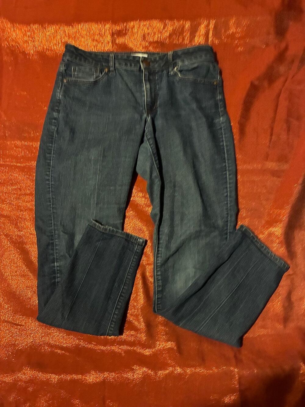 LOFT Jeans Womens 29 Dark Wash Straight Leg Mid Rise Denim Pants Classic Casual